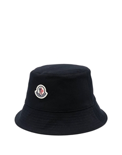 Панама с нашивкой-логотипом, синий Moncler