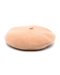 Шерстяной берет с логотипом, нейтральный Stella mccartney