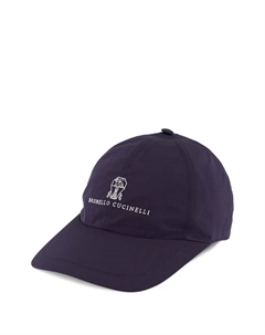 Бейсболка с логотипом, синий Brunello cucinelli