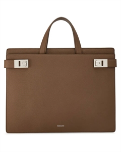 Портфель с пряжкой Gancini, нейтральный Ferragamo