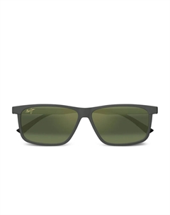 Солнцезащитные очки Plazma в прямоугольной оправе, серый Maui jim