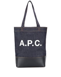 Джинсовая сумка-тоут с логотипом, синий A.p.c.