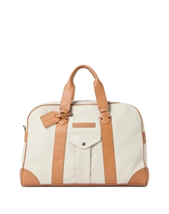 Дорожная сумка с контрастными вставками, нейтральный Brunello cucinelli