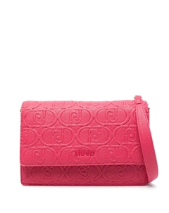 Сумка через плечо с тисненым логотипом, розовый Liu jo