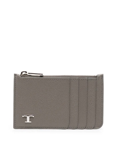 Картхолдер на молнии с логотипом, серый Tod's