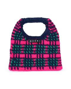 Сумка на плечо в технике кроше, розовый Marni kids