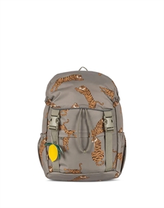 Рюкзак с тигровым принтом и завязками, серый Konges slojd