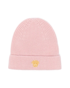 Шапка бини с вышивкой Medusa Head, розовый Versace kids