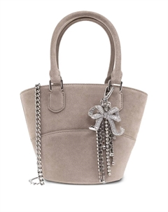 Сумка-ведро с подвесками, серый Self-portrait