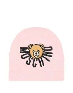 Шапочка с логотипом teddy, розовый Moschino kids