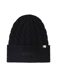Шапка бини фактурной вязки, черный Boss kidswear