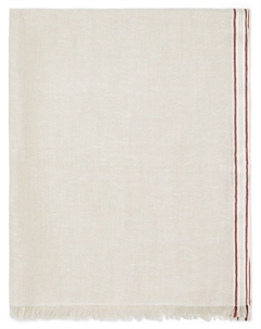 Шарф с окантовкой в полоску, нейтральный Brunello cucinelli