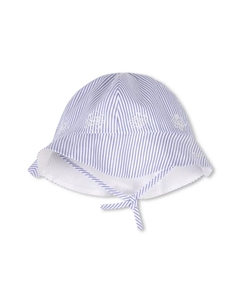 Полосатая шляпа с вышивкой, синий Chloé kids