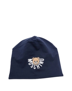 Шапочка с логотипом Teddy Bear, синий Moschino kids
