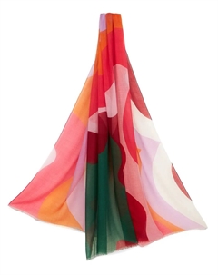 Кашемировый шарф с принтом, красный Etro