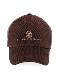 Вельветовая кепка, коричневый Brunello cucinelli