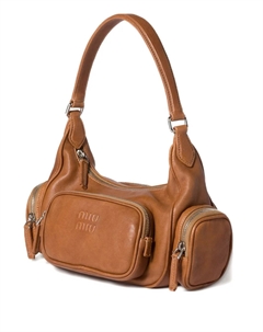 Карманная сумка через плечо, коричневый Miu miu