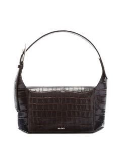 Сумка на плечо 7/7 с тиснением под кожу крокодила, коричневый The attico