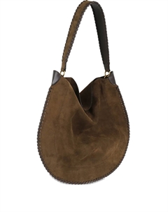 Замшевая сумка-клатч с плетеной отделкой, коричневый Isabel marant