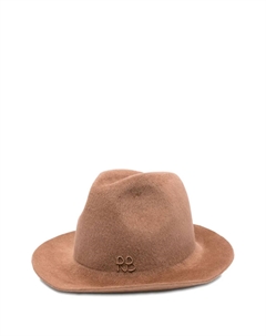 Фетровая шляпа-федора с логотипом, коричневый Ruslan baginskiy