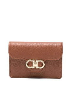 Визитница с эмблемой Ганчини, коричневый Ferragamo