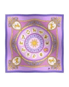 Платок Lion Zodiac, фиолетовый Elios milano
