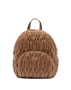 Стеганый рюкзак с логотипом, коричневый Liu jo