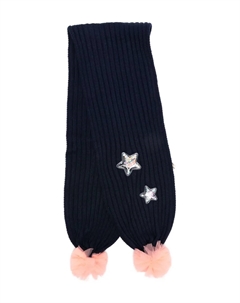 Ребристый шарф, украшенный звездами, синий Billieblush