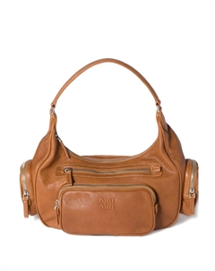 Карманная сумка через плечо, коричневый Miu miu