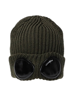 Шерстяная шапка с очками, зеленый C.p. company