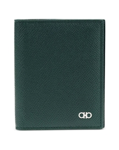 Визитница Gancini с двумя отделениями, зеленый Ferragamo