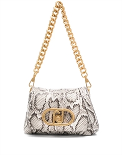 Маленькая сумка через плечо со змеиным принтом, белый Liu jo
