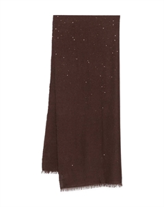 Шарф с пайетками, коричневый Brunello cucinelli