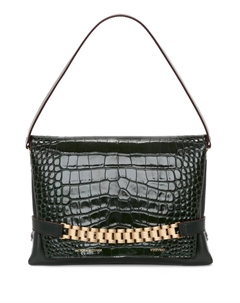 Клатч Chain Pouch, зеленый Victoria beckham