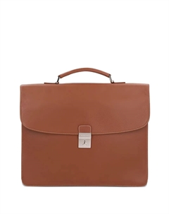 Кожаный портфель с верхней ручкой Longchamp, коричневый