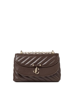 Стеганая сумка через плечо Curve S, коричневый Jimmy choo