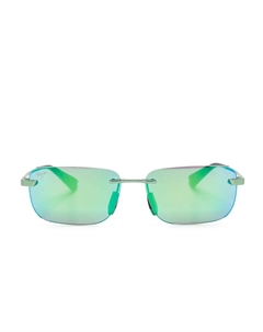 Солнцезащитные очки Lanakila в прямоугольной оправе, зеленый Maui jim