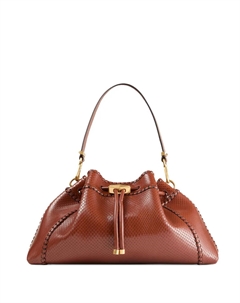 Сумка на плечо Cinch M со змеиным узором, коричневый Jimmy choo