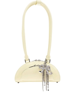 Кожаная сумка через плечо с подвесками, желтый Self-portrait