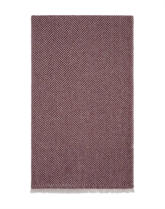 Кашемировый шарф с узором «елочка», красный Brunello cucinelli