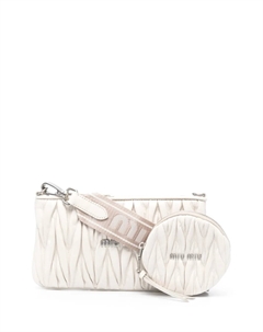 Стеганый клатч, белый Miu miu