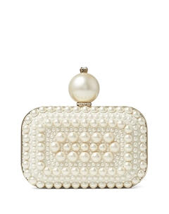 Декорированный клатч Micro Cloud, белый Jimmy choo