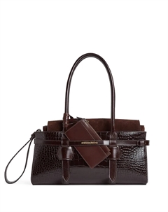 Кожаная сумка-тоут, коричневый Dsquared2