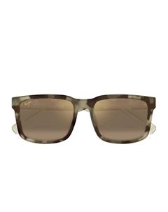 Солнцезащитные очки в квадратной оправе, зеленый Maui jim