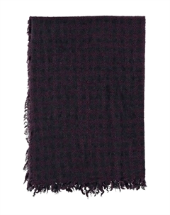 Клетчатый шарф с бахромой, красный Faliero sarti