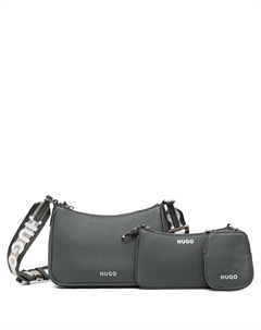 Сумка через плечо со съемным кошельком, серый Hugo