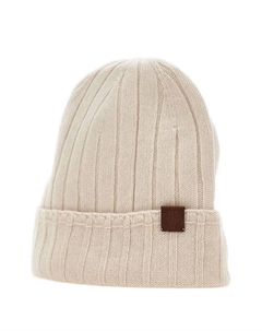 Кашемировая шапка в рубчик, нейтральный Eleventy