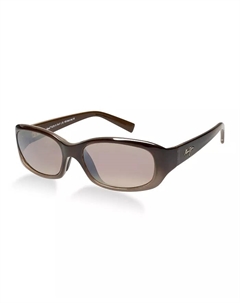 Солнцезащитные очки Punchbowl с поляризацией, 219, коричневый Maui jim