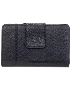 Женский клатч-кошелек с защитой RFID из коллекции Pebbled Collection, черный Mancini