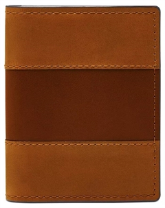 Мужской кожаный кошелек Everett Card Bifold Wallet, коричневый Fossil